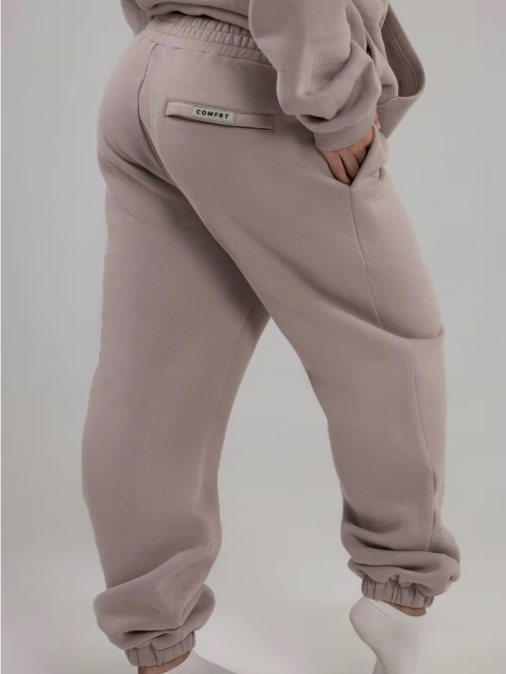 Comfort Women's Taupe Jogger Sweatpants